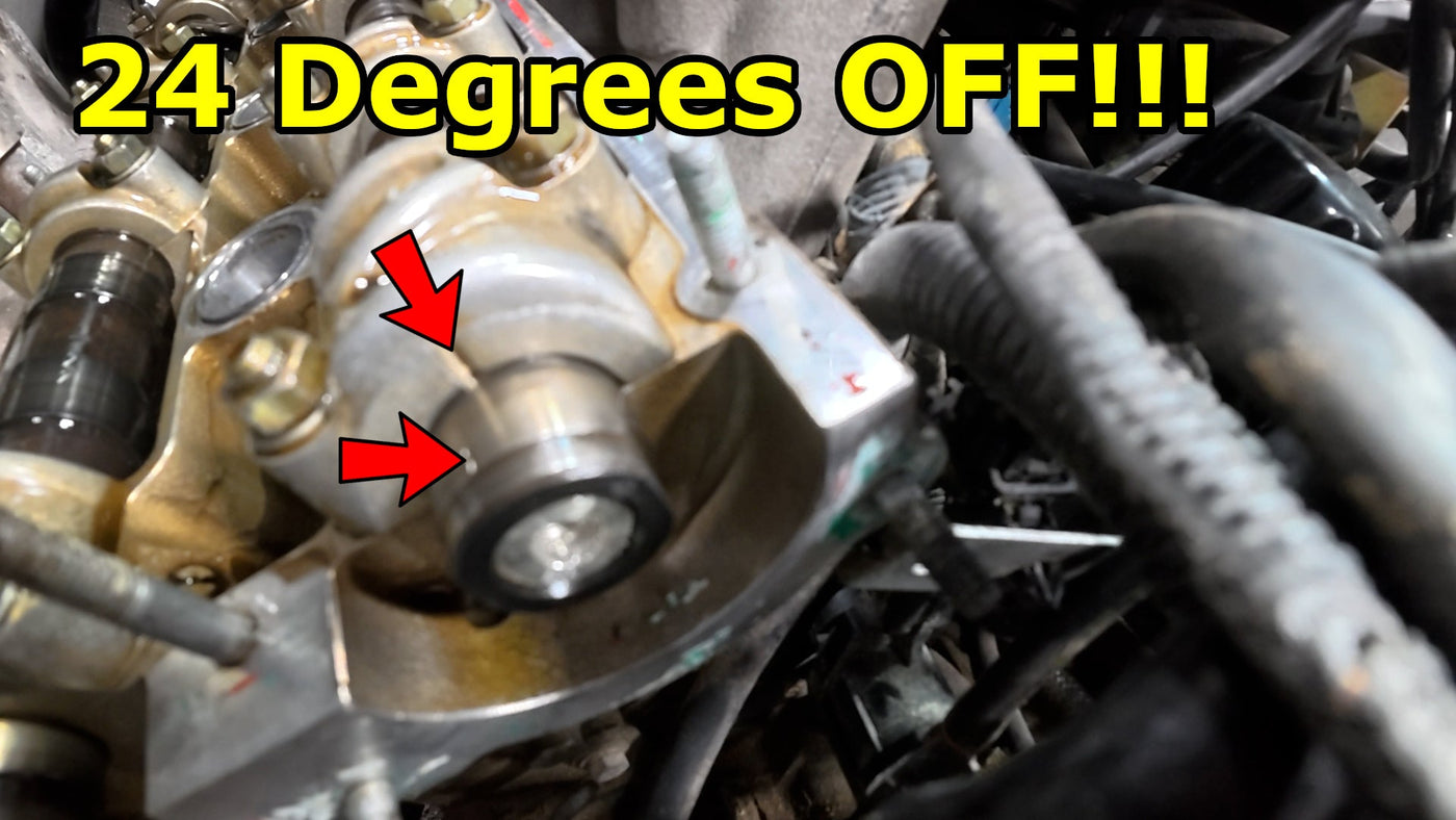 Bad Assembly Marks & Degreeing In EXHAUST Camshafts on a Ferrari 360 Featuring AutoTechNick