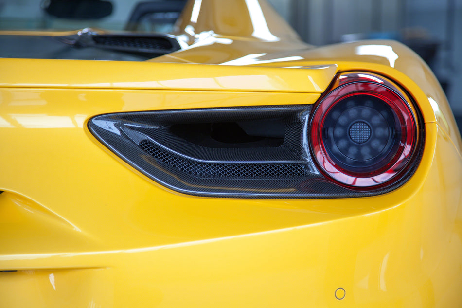 Ferrari 488 - Carbon Fiber Tail Light Covers