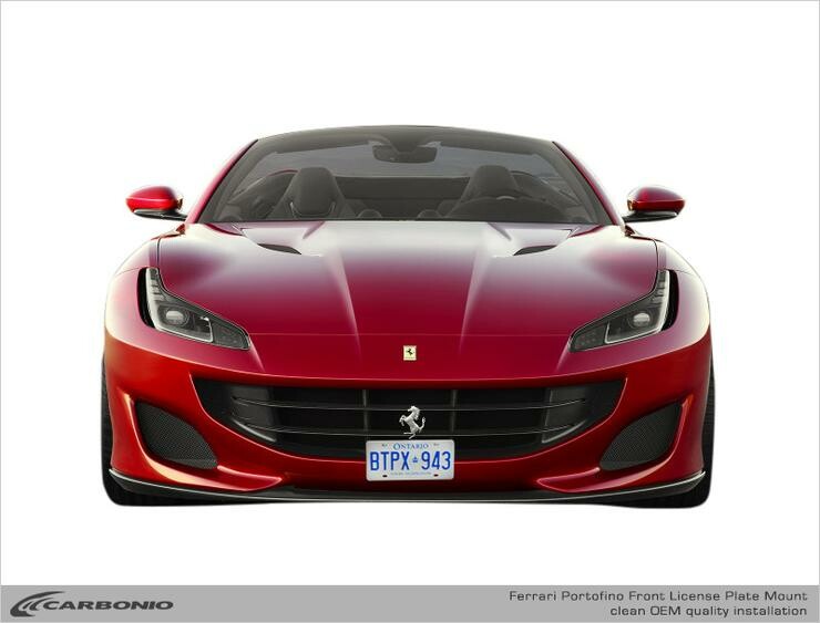 Carbonio Ferrari Portofino NO DRILL Front License Plate Mount