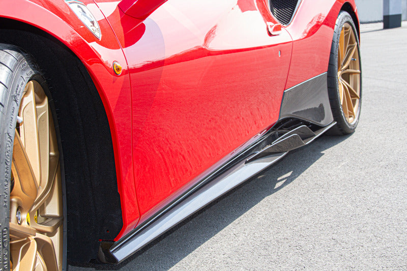 Ferrari 488/F8 - Carbon Fiber Side Skirts (With Wings)