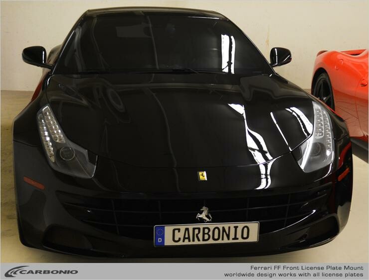 Carbonio Ferrari FF / GTC4Lusso NO DRILL Front License Plate Mount