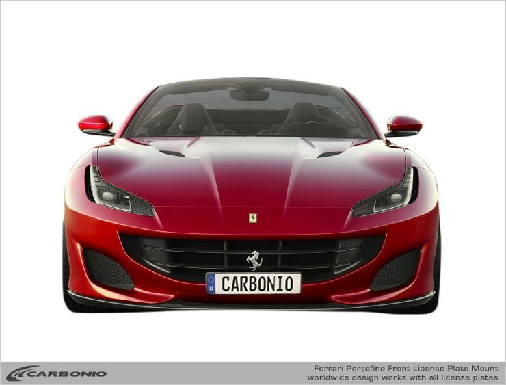 Carbonio Ferrari Portofino NO DRILL Front License Plate Mount