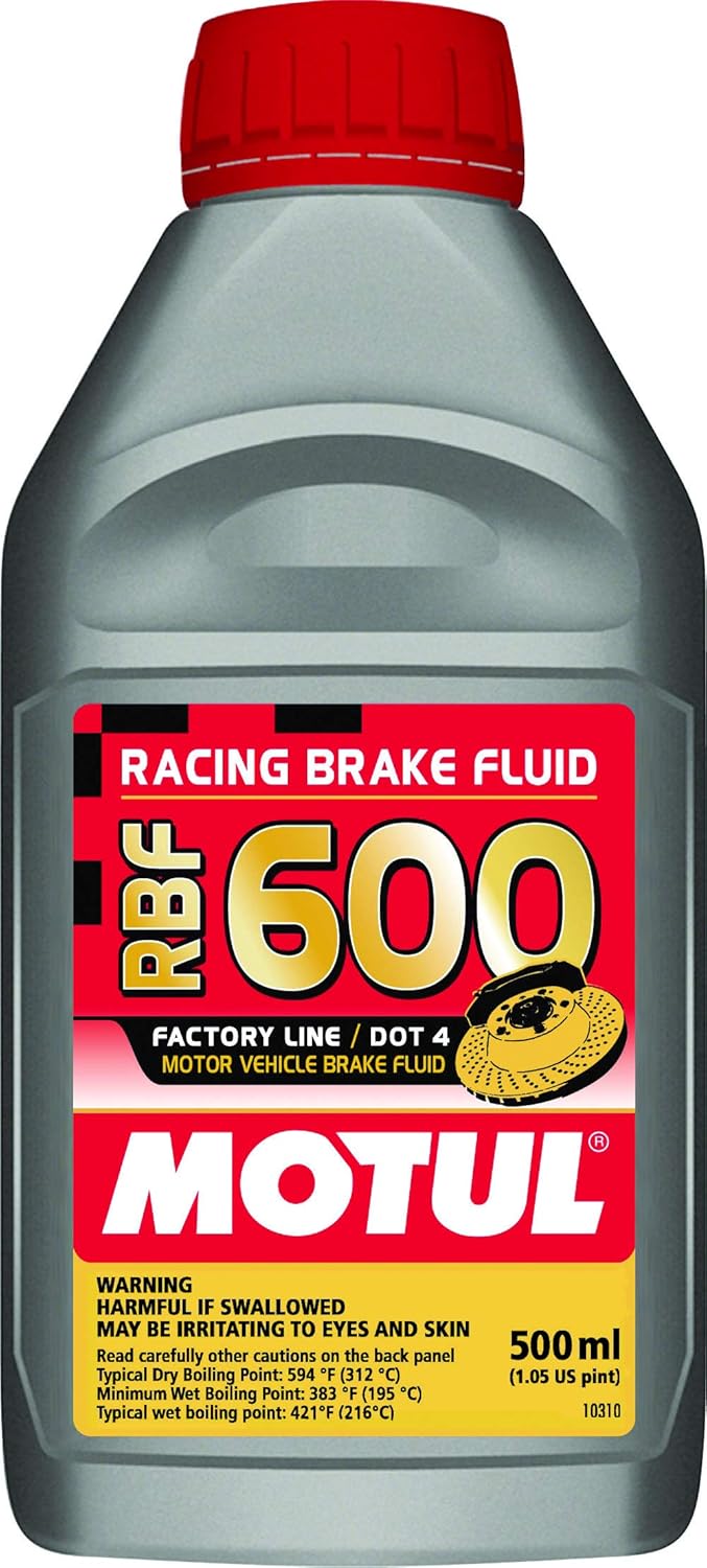 Motul RBF 600 Racing Brake Fluid- 100% Synthetic Factory Line Dot-4, 500ml Bottle (100949)