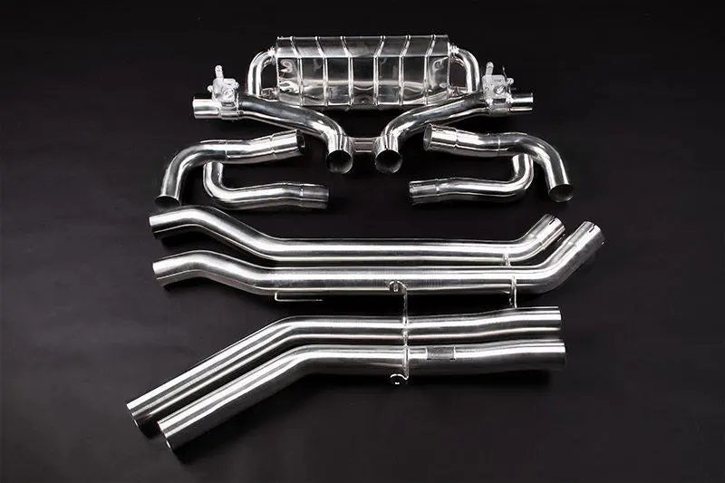 Audi RSQ8 - Valved Exhaust + MidSilencer Spare - OEM Tips (OE Actuators)