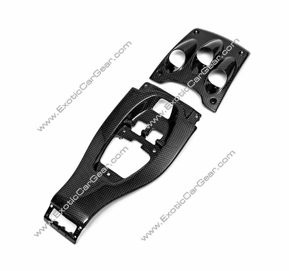 Center Console Start F1 and Shifter Console Trim Plates - Fits Ferrari 458