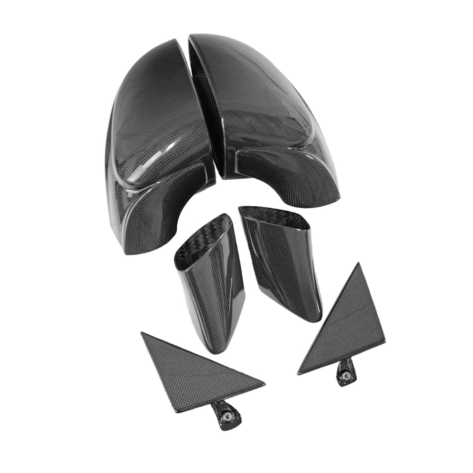 Side Mirror Housings With Triangle Trim - Fits Ferrari 458