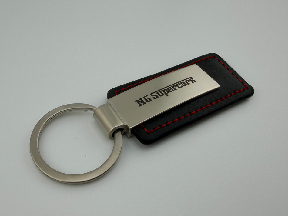 NG Supercars Premium Leather and Aluminum Keychain