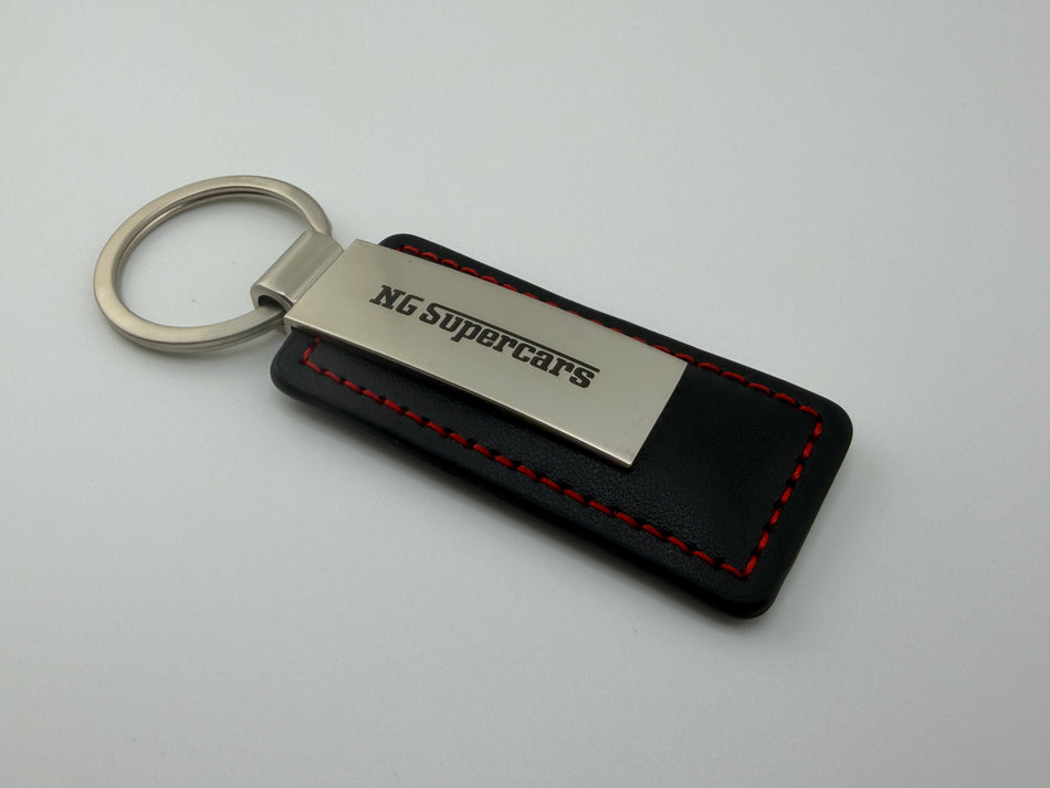 NG Supercars Premium Leather and Aluminum Keychain