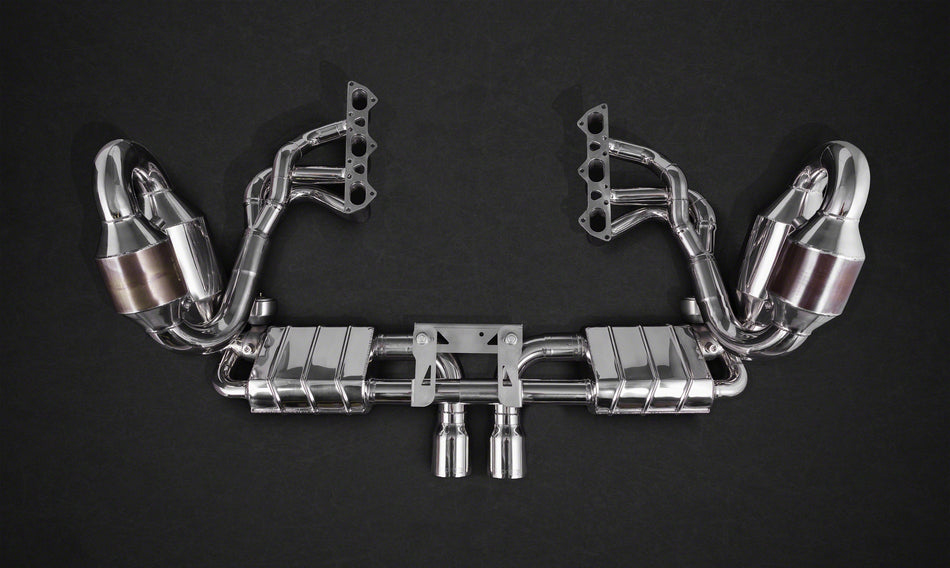 Porsche 991.1 GT3/3RS - SET: Valved Exhaust, Headers, Sport Cats, and Carbon Engine Cover (CES3)