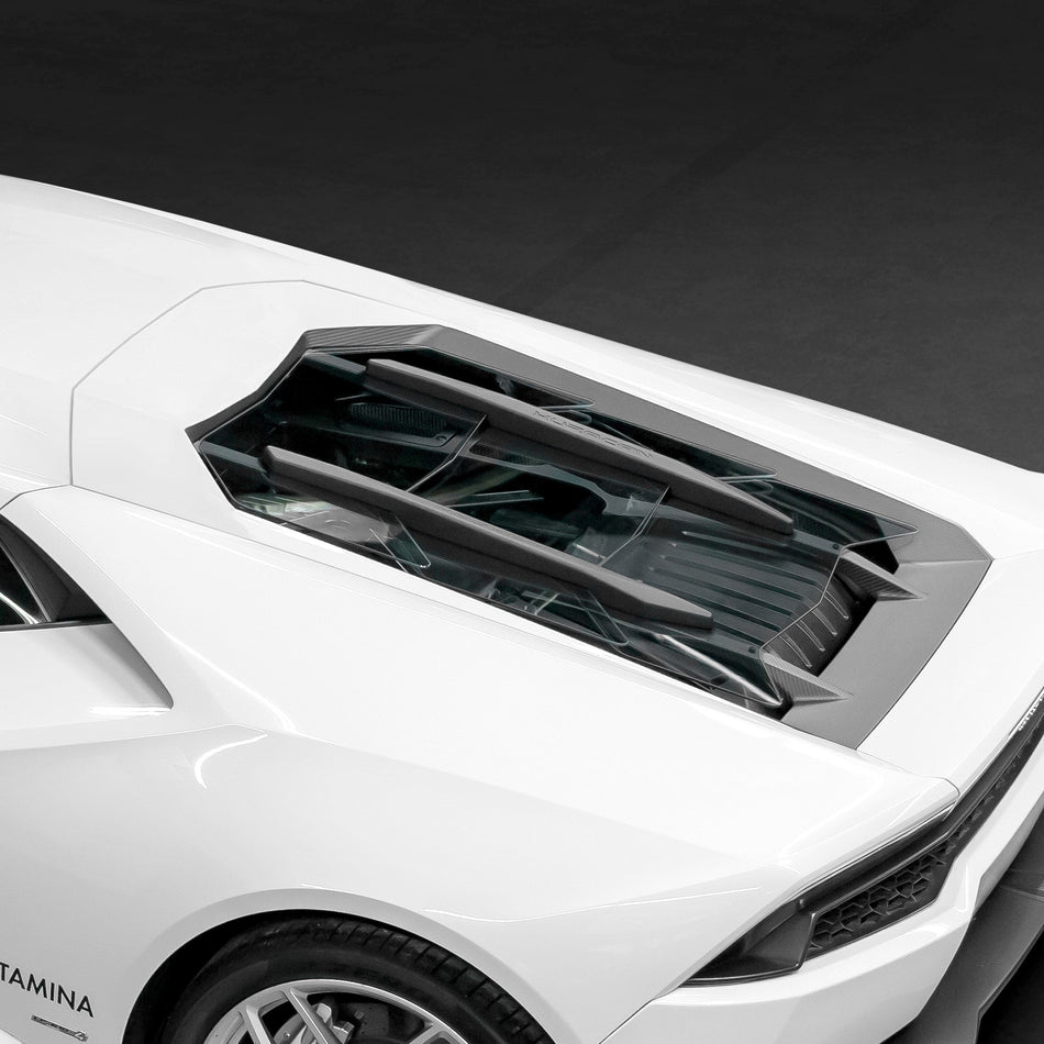 Lamborghini Huracan - Carbon Fiber + Glass Bonnet (No Scoops)