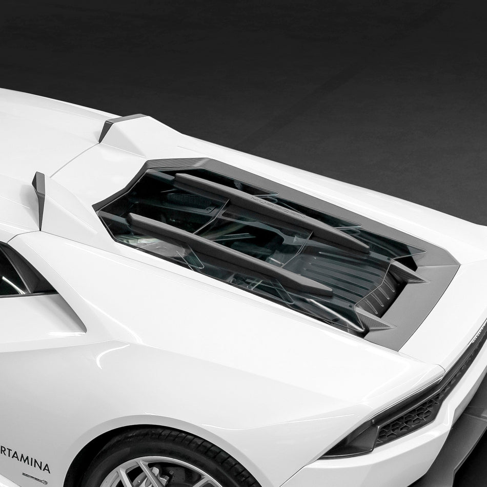 Lamborghini Huracan - Carbon Fiber + Glass Bonnet (With Scoops)