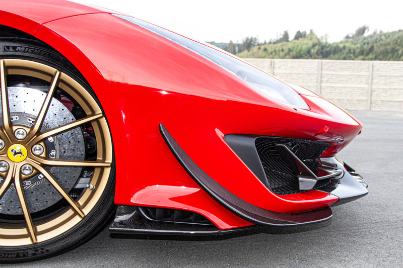 Ferrari 488 Pista - Carbon Fiber Front Spoiler + Side Wings