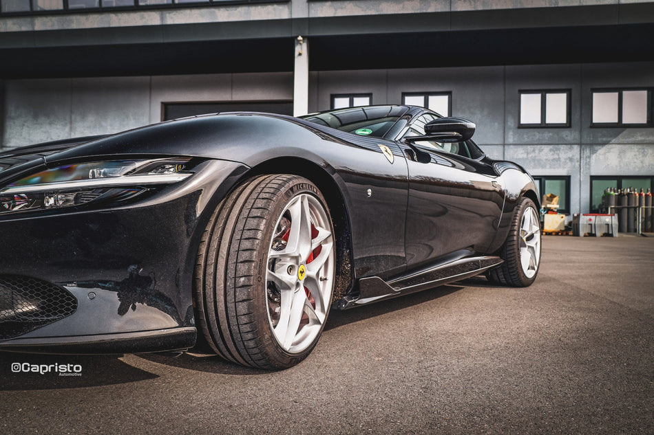 Ferrari Roma - Carbon Fiber Side Skirts (Large Fin)