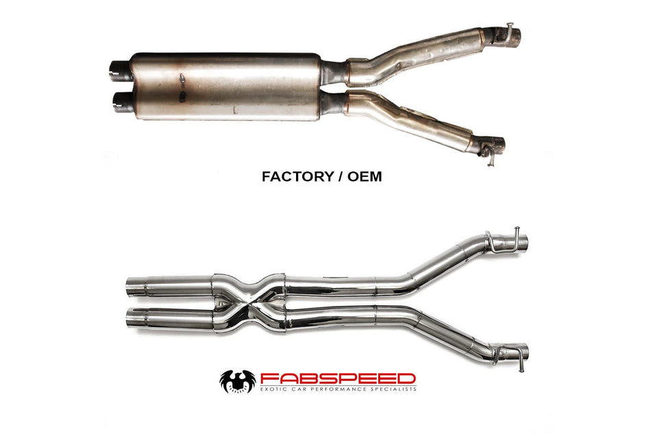 Fabspeed Ferrari F550 Resonator Bypass X-Pipe
