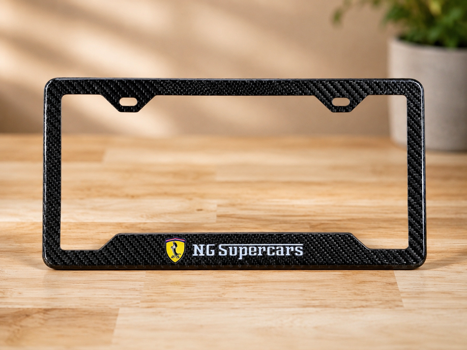NG Supercars Carbon Fiber License Plate Frame