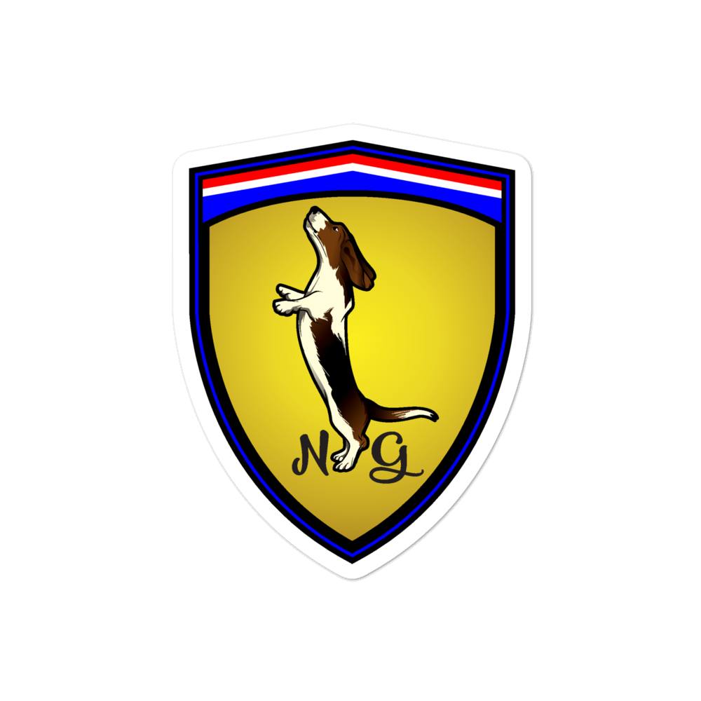Normal Guy Sticker The NGS Prancing Basset (Bassotto Rampante) Sticker – Normal Guy Supercar