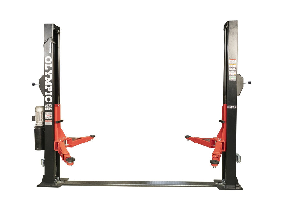 Olympic 2PBP-12 / Heavy-Duty Base Plate 2-Post Vehicle Lift with 3-Stage Arms / 12,000 Lb. Capacity